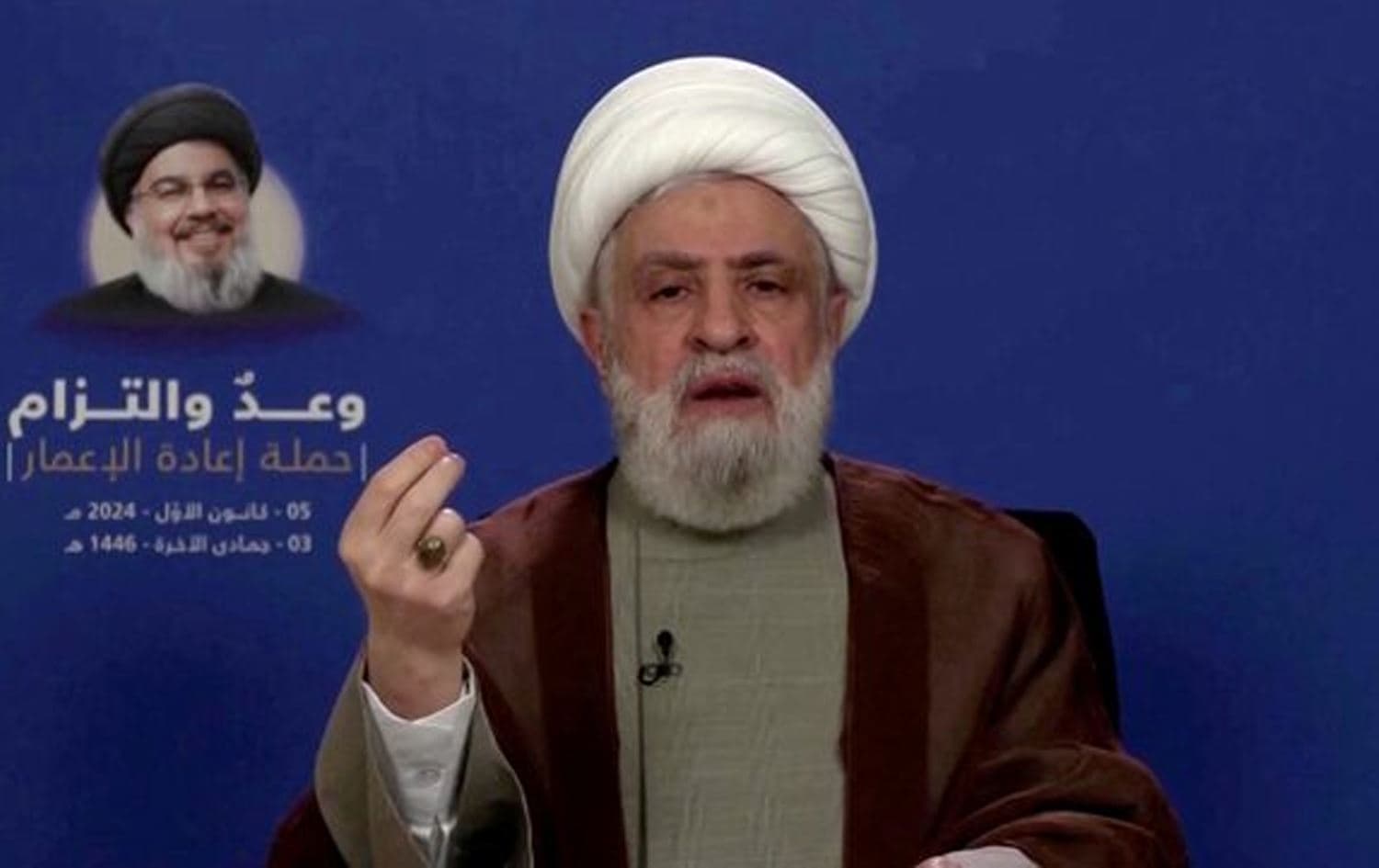 نەعیم قاسم، ئەمینداری حیزبوڵڵای لوبنانی. وێنە: Reuters
