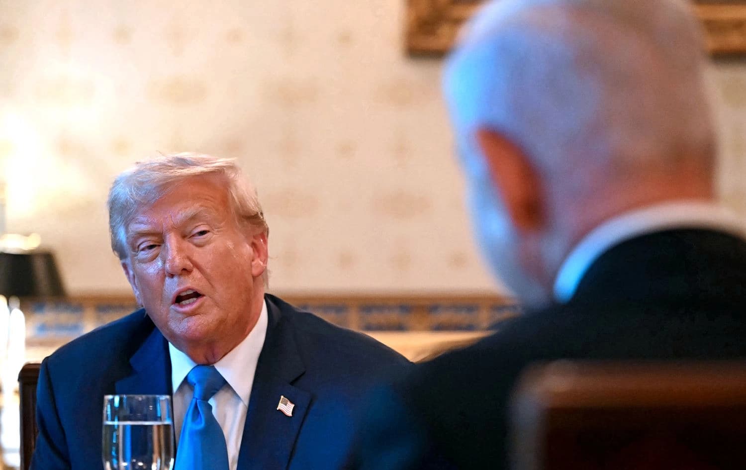 US President Donald Trump meets with Israeli Prime Minister Benjamin Netanyahu at the Blue Room of the White House in Washington, DC, on July 7, 2025. Photo: Andrew Caballero-Reynolds/AFP