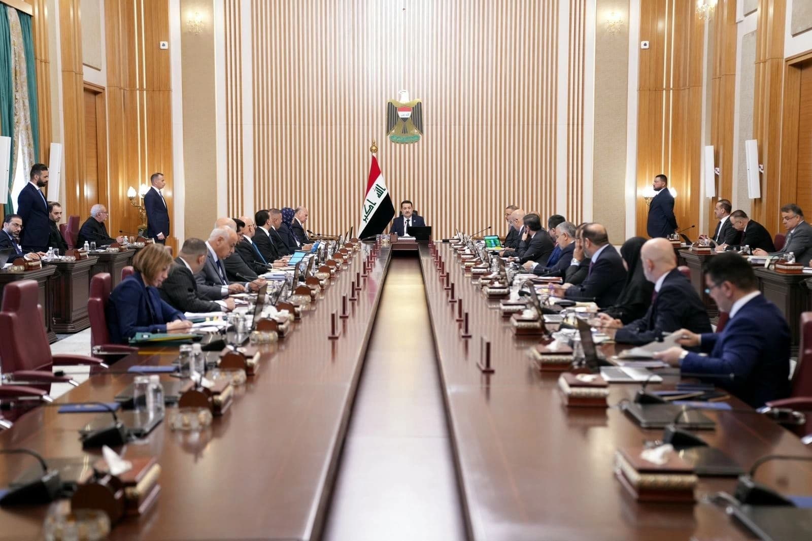 Iraqi Prime Minister Mohammed Shia' al-Sudani chairs cabinet meeting in Baghdad on July 8, 2025. Photo: IraqiPMO/X