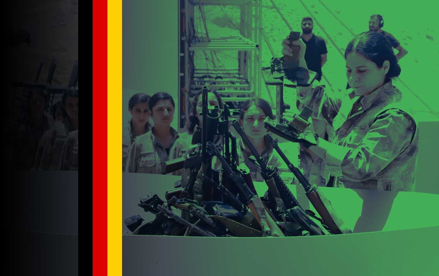 Gerîlayên PKKyê çekên xwe şewitandin / Wêne: Rûdaw Grafîk