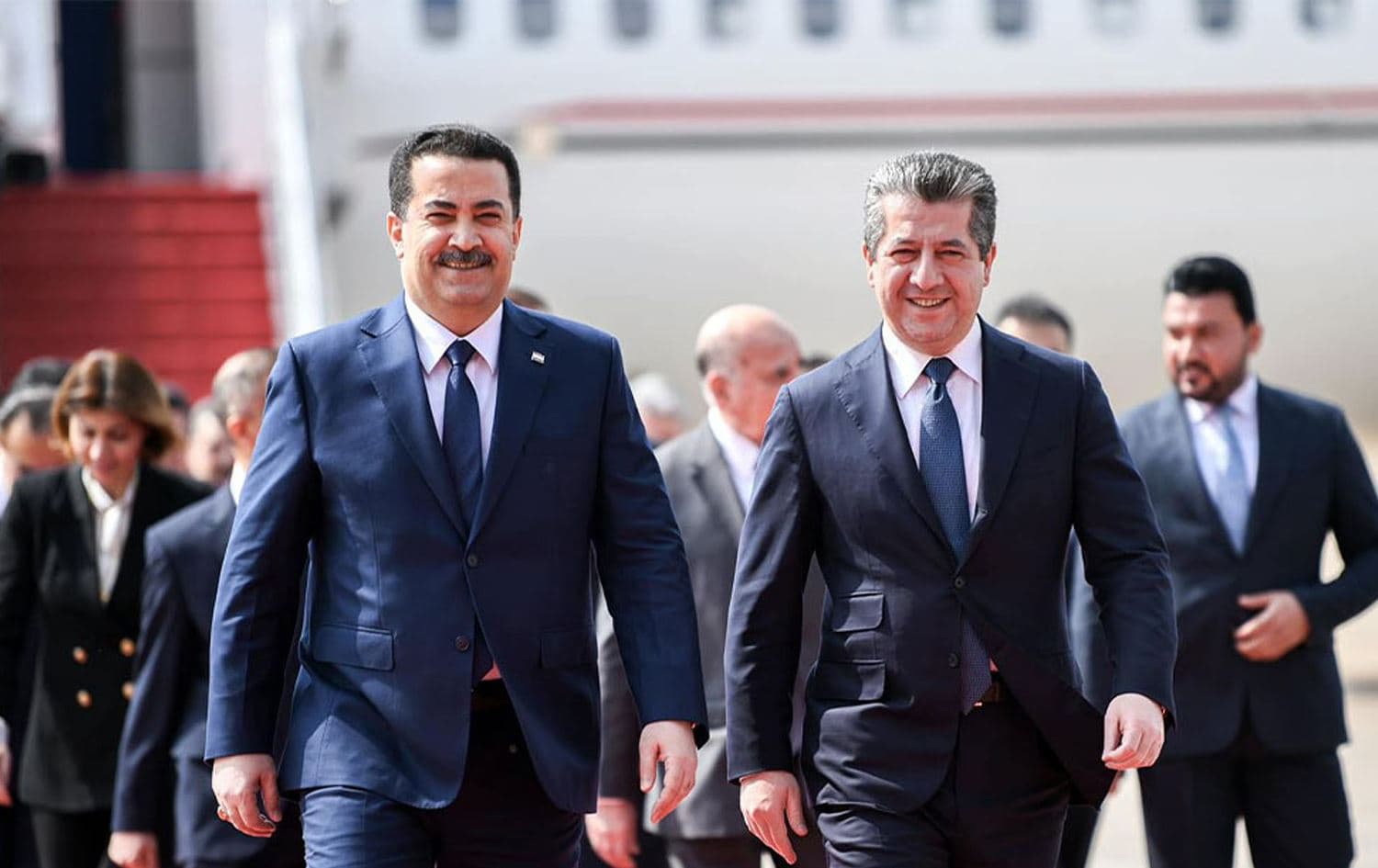 مەسرور بارزانی و محەممەد شیاع سوودانی.