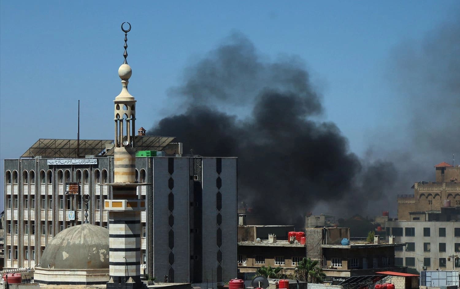 دیمەنی بەرزبوونەوەی دووکەڵ لە ناوچەیەکی سوەیدا لە چەند رۆژی رابردوودا