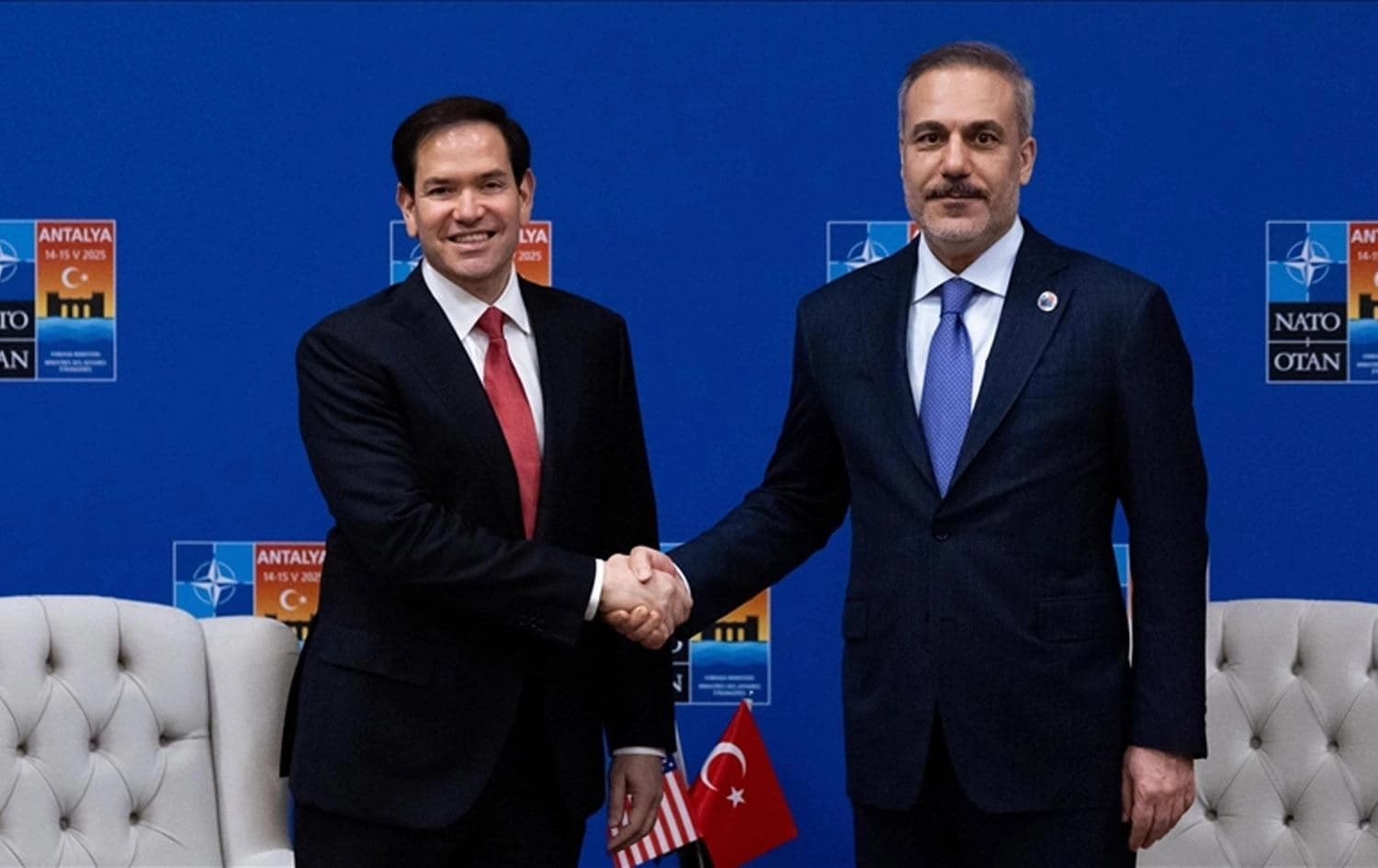 Foto: Türkiye Dışişleri Bakanı Hakan Fidan (sağda) ABD Dışişleri Bakanı Marco Rubio (Solda)