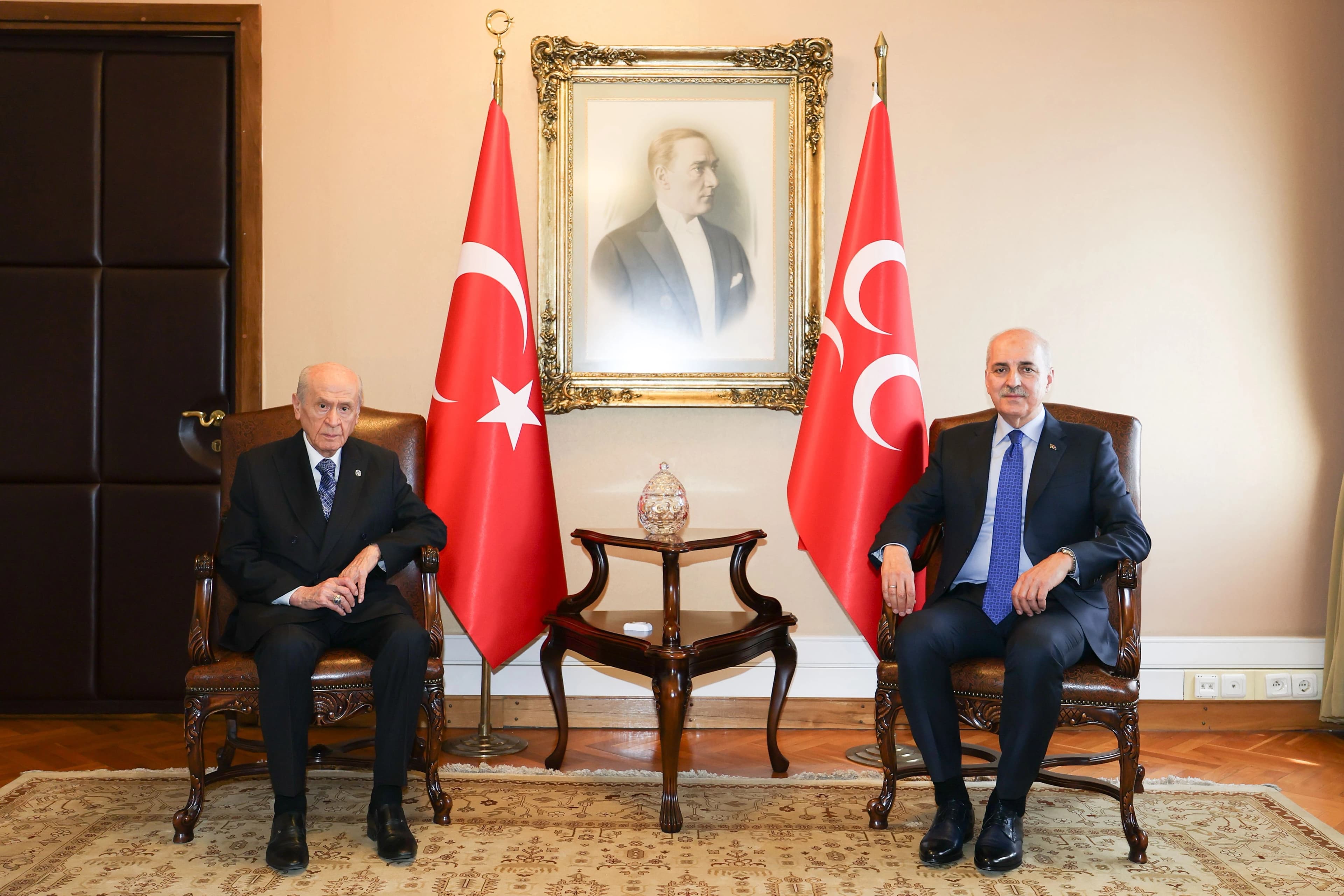 Nunan Kurtulmuş û Devlet Bahçelî\ Wêne: AA