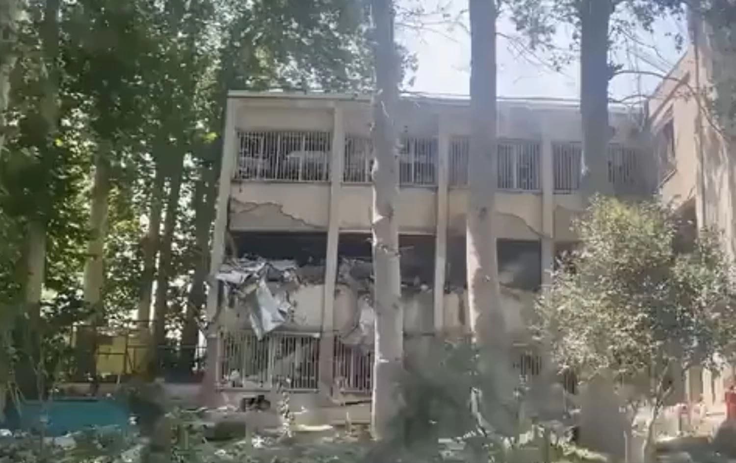 Footage shows damage to the Evin prison complex in northwestern Tehran on June 24, 2025. Photo: Fars news agency