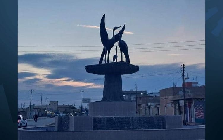    دەروازەی ناحیەی قەرەتەپە. وێنە: ئەرشیف