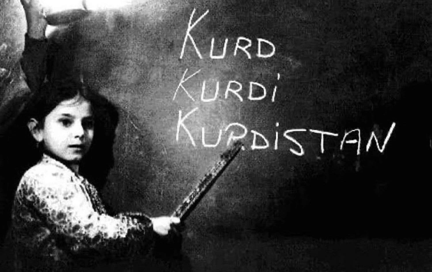 Blackboard showing Kurdish words. Photo: File 