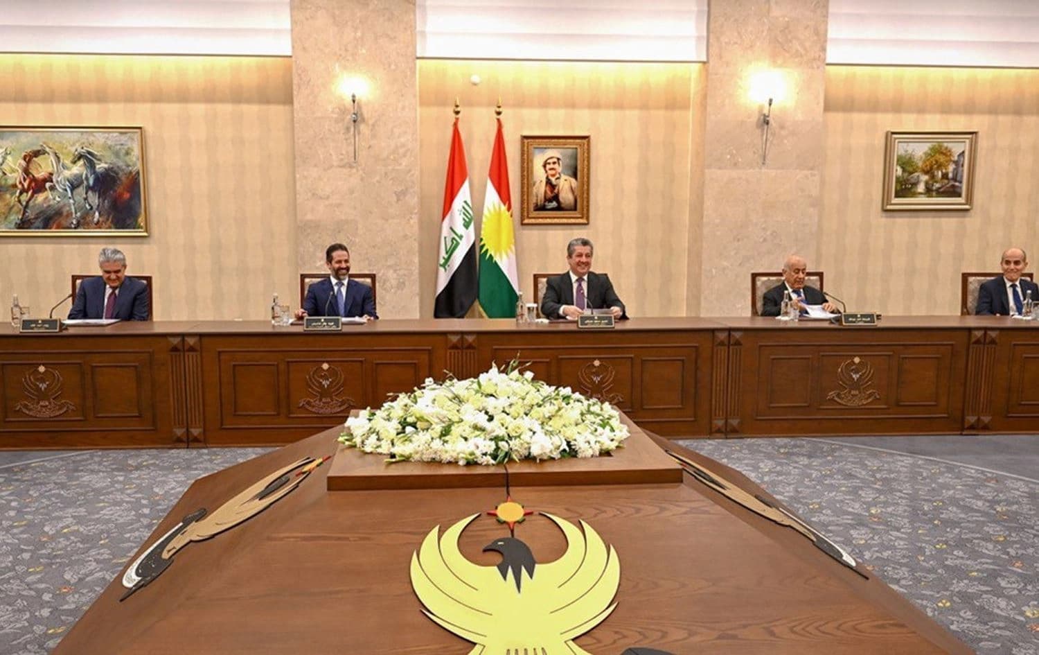 The Kurdistan Region's Council of Ministers in a meeting on July 30, 2025. Photo: KRG