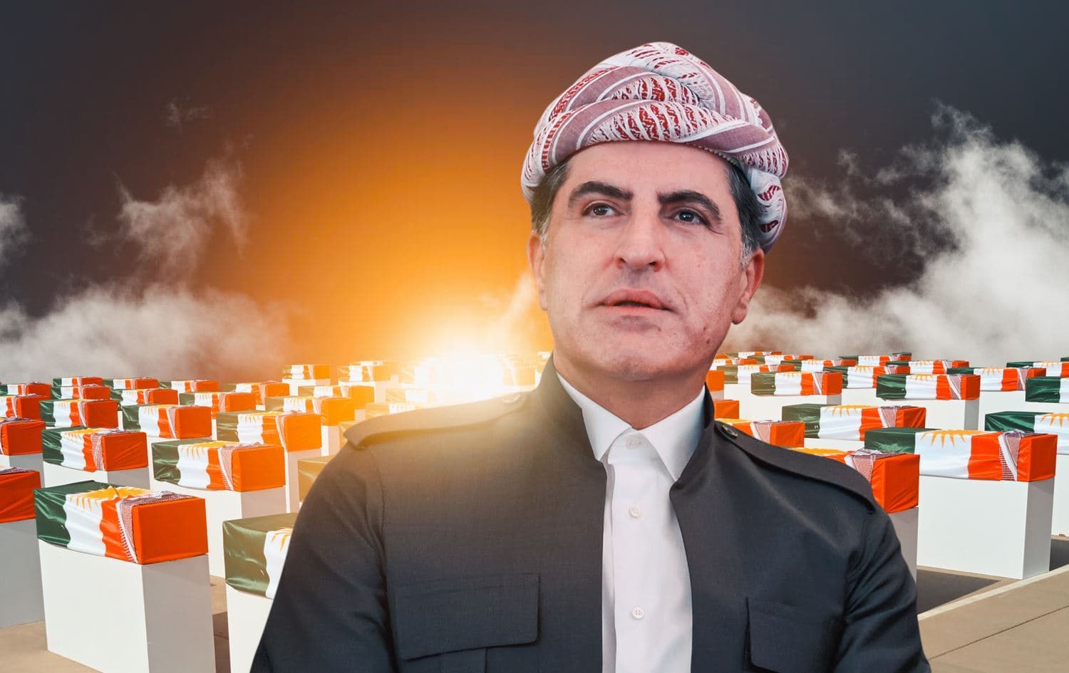 Serokê Herêma Kurdistanê Nêçîrvan Barzanî / Wêne: Rûdaw Grafîk