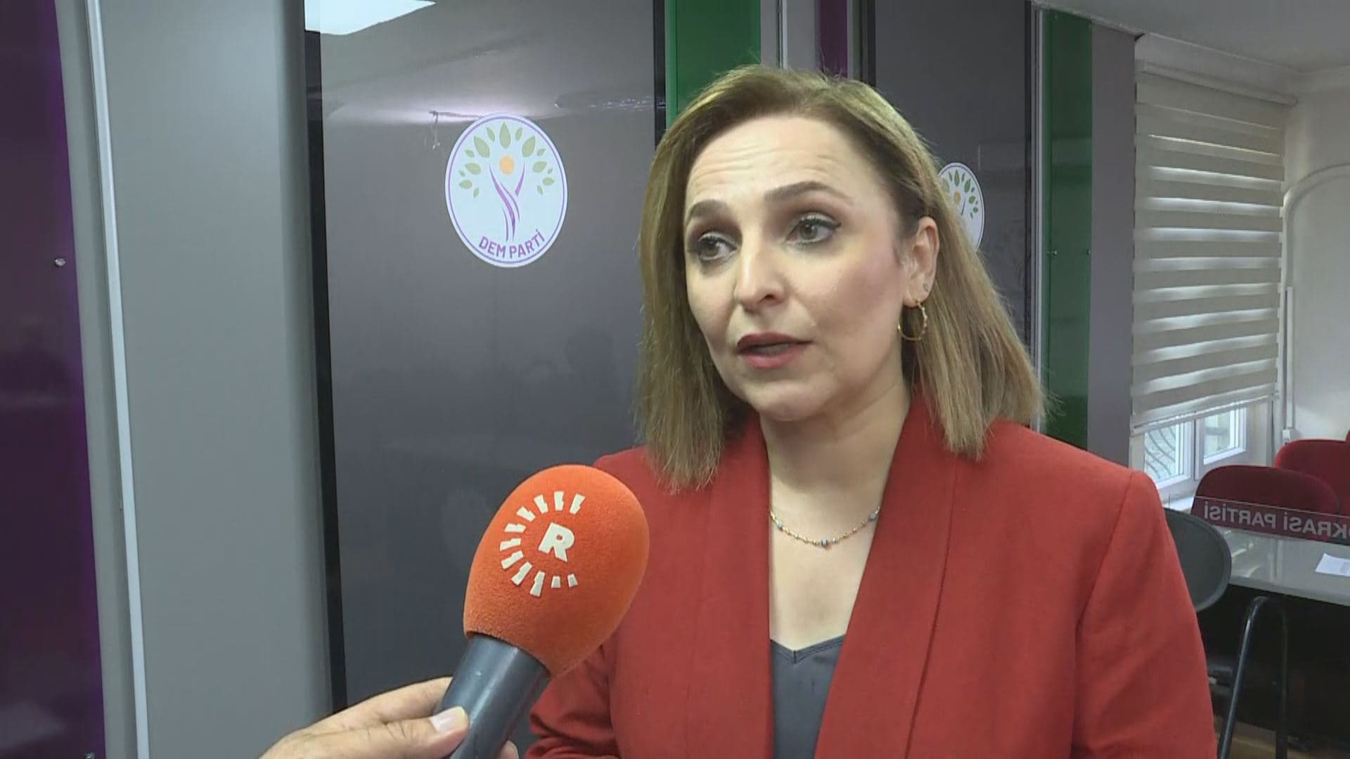DEM Party Spokesperson Aysegul Dogan speaking to Rudaw on July 31, 2025. Photo: Rudaw 