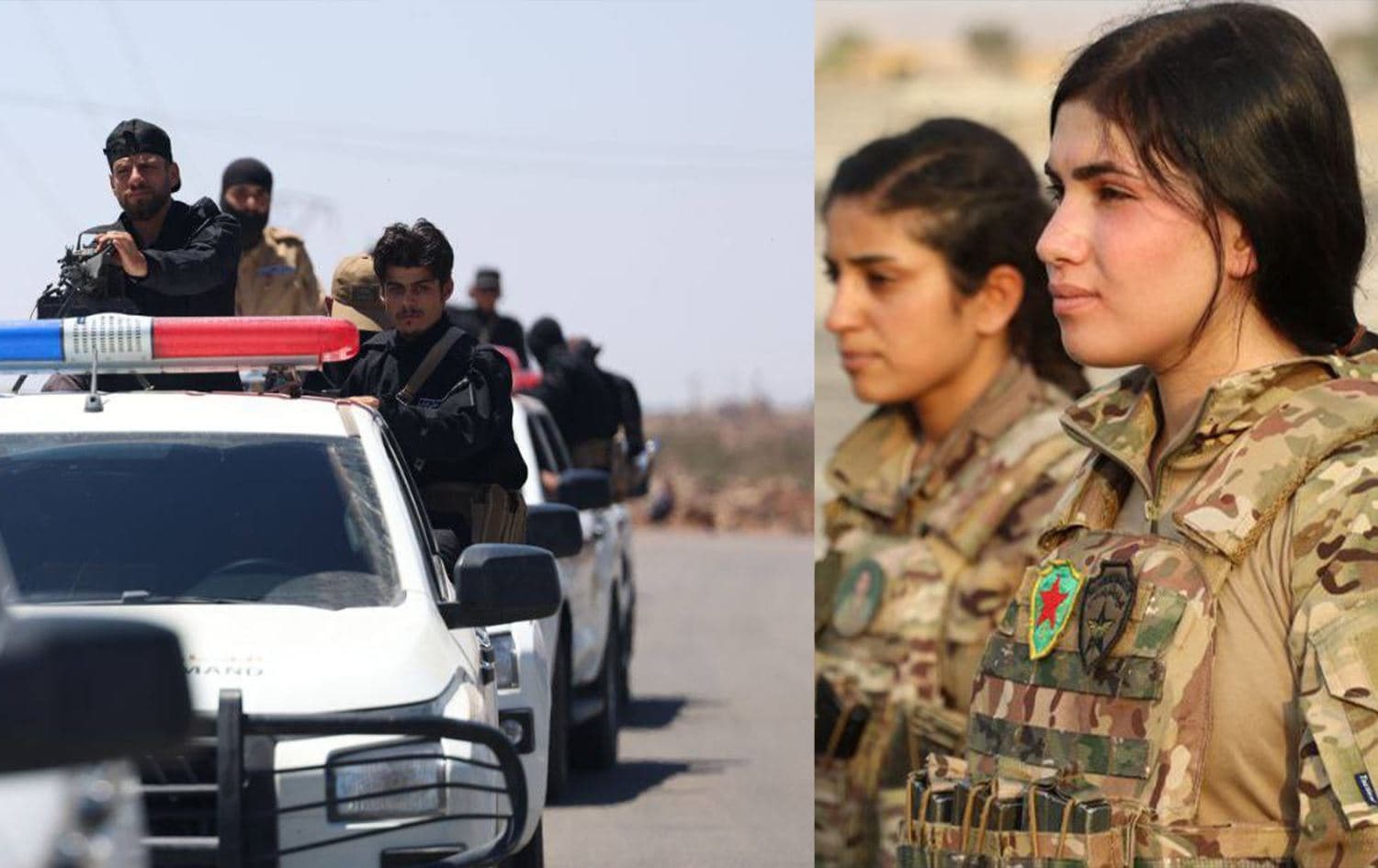 Syrian state forces (left) and SDF forces (right). Graphic: Rudaw 