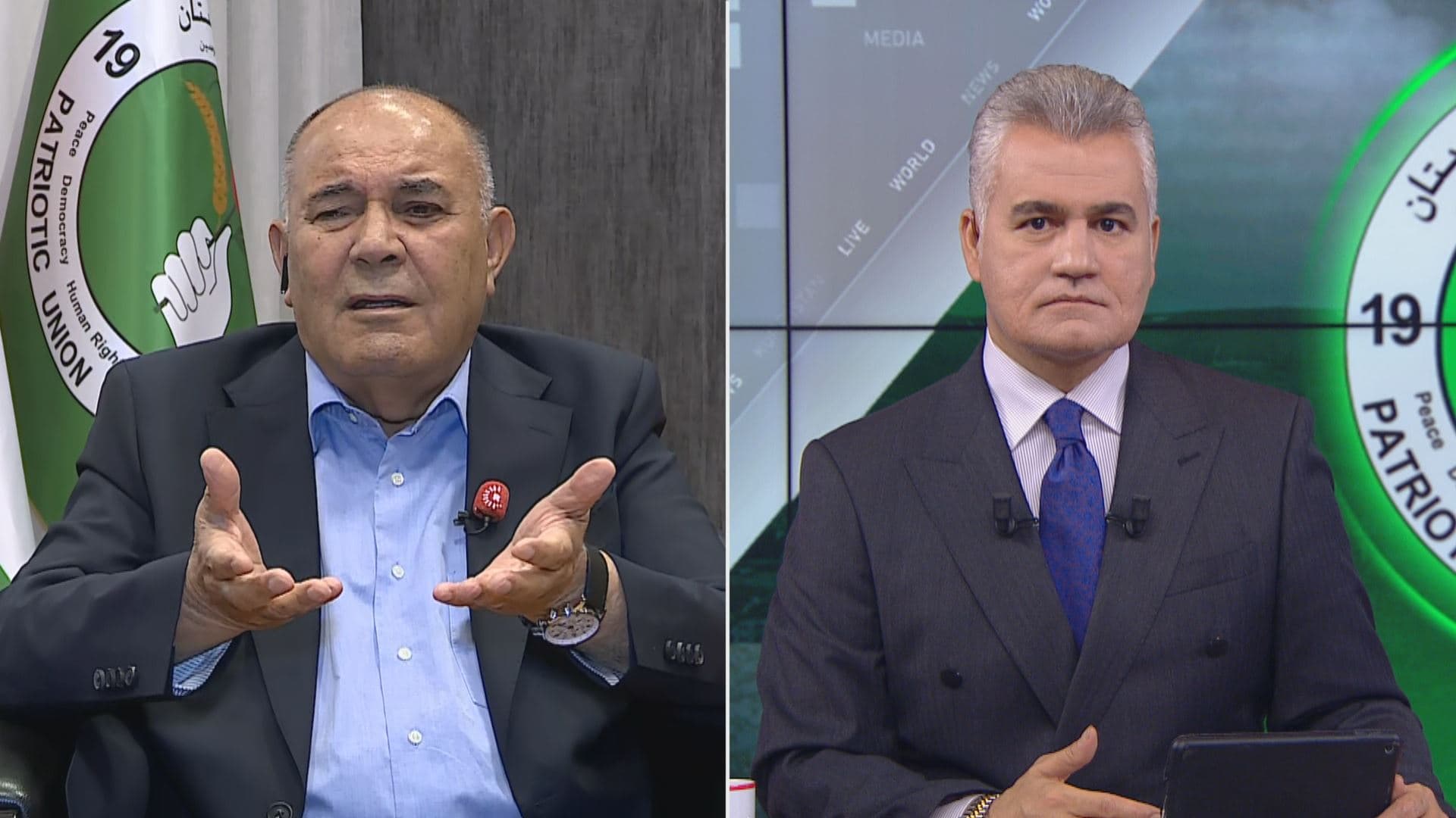 سەعدی پیرە میوانی بووڵتەنی کاژێر 12:00ی رووداو کە سەنگەر عەبدولڕەحمان پێشکێشی دەکات