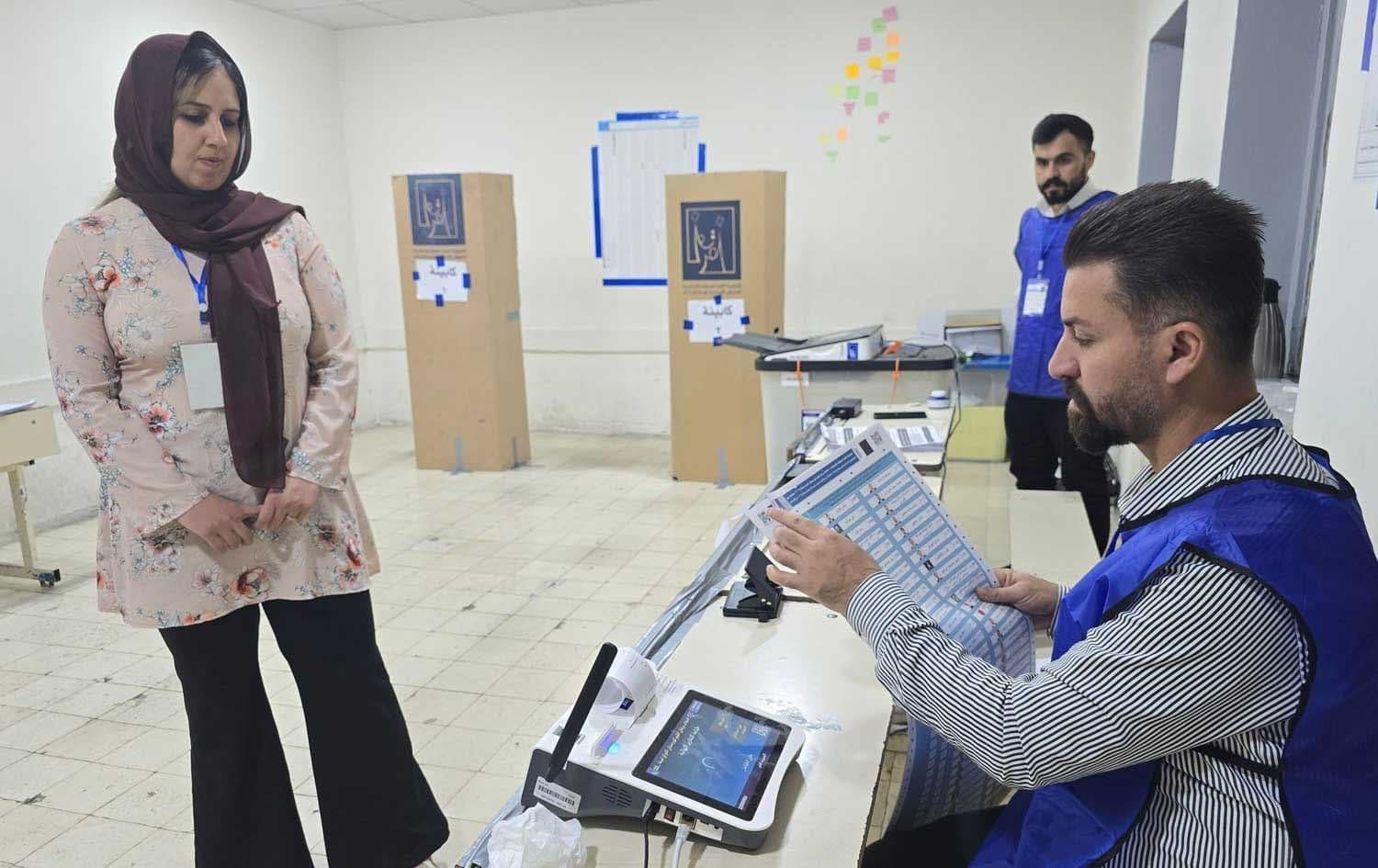Woman casting her vote in the Kurdistan Region, October 2024. File photo: Rudaw