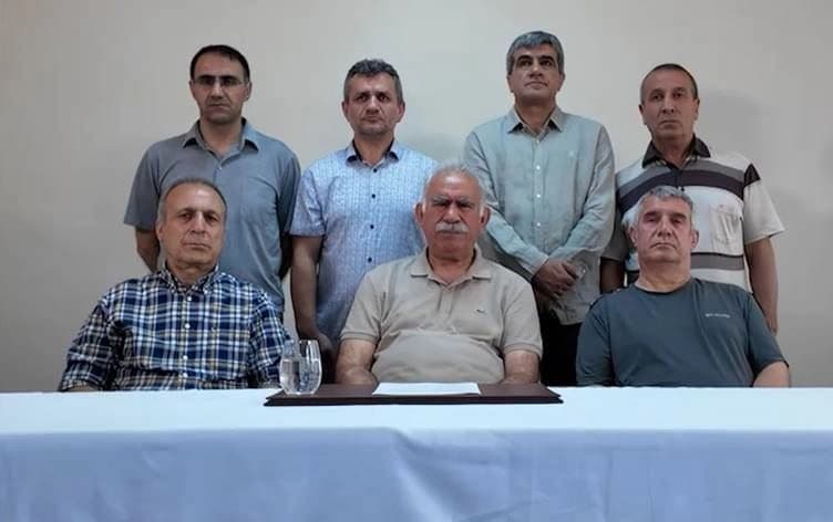 Jailed Kurdistan Workers' Party (PKK) leader Abdullah Ocalan appears in a video dated June 19, delivering a public message released on July 9, 2025. Photo: Screengrab/ANF