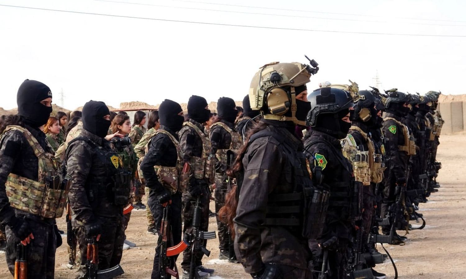 Fighters from the Syrian Democratic Forces (SDF) during military training in northeastern Syria - November 21, 2024. File photo: SDF