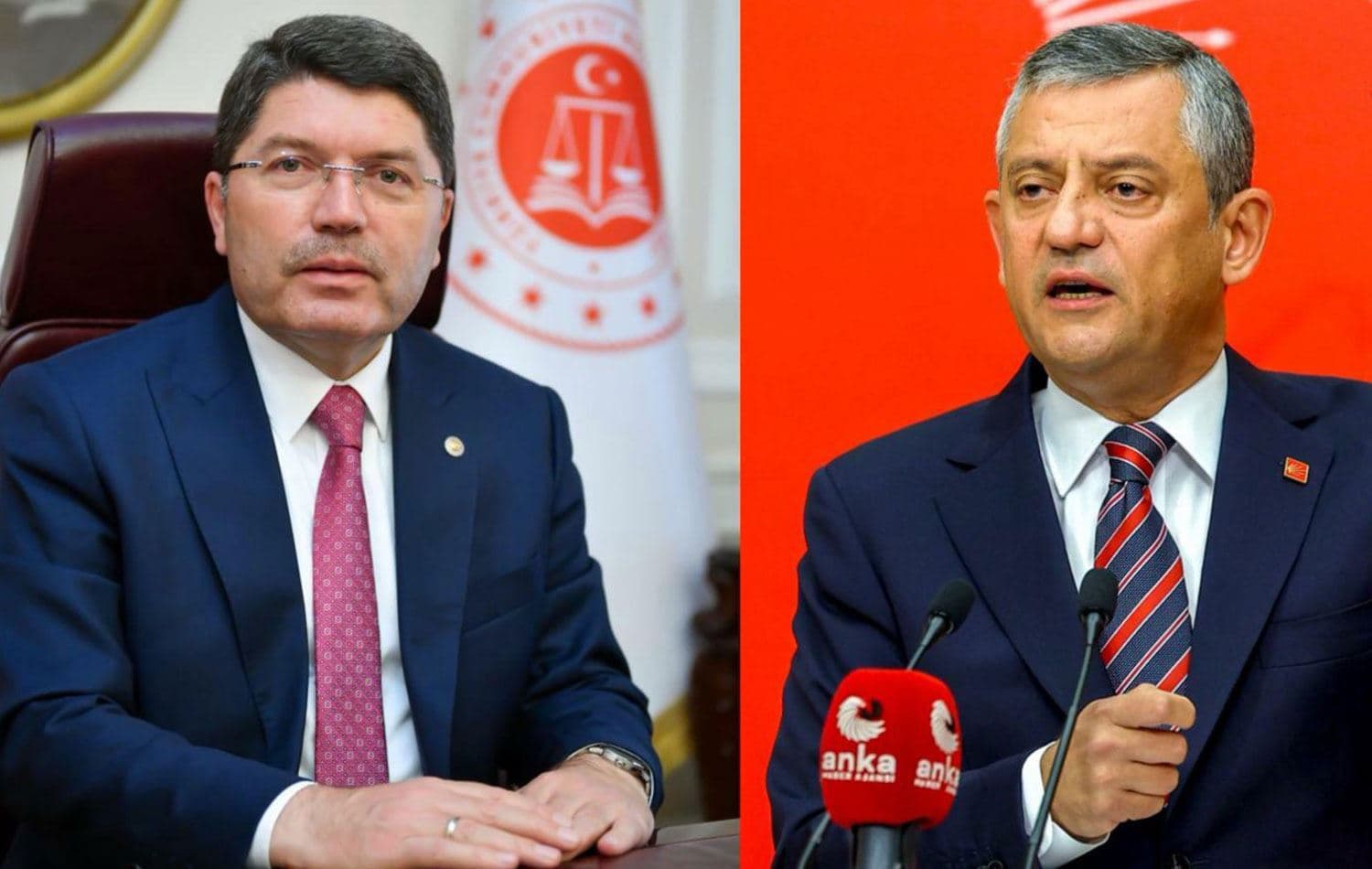 Yılmaz Tunç (solda) ve Özgür Özel. 