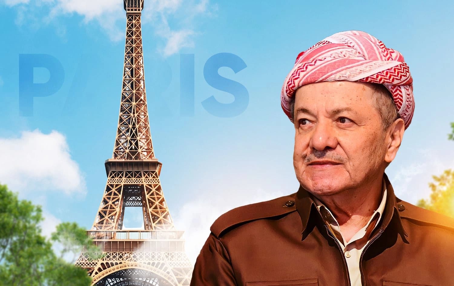سەرۆک بارزانی و بورجی ئایفڵ. 