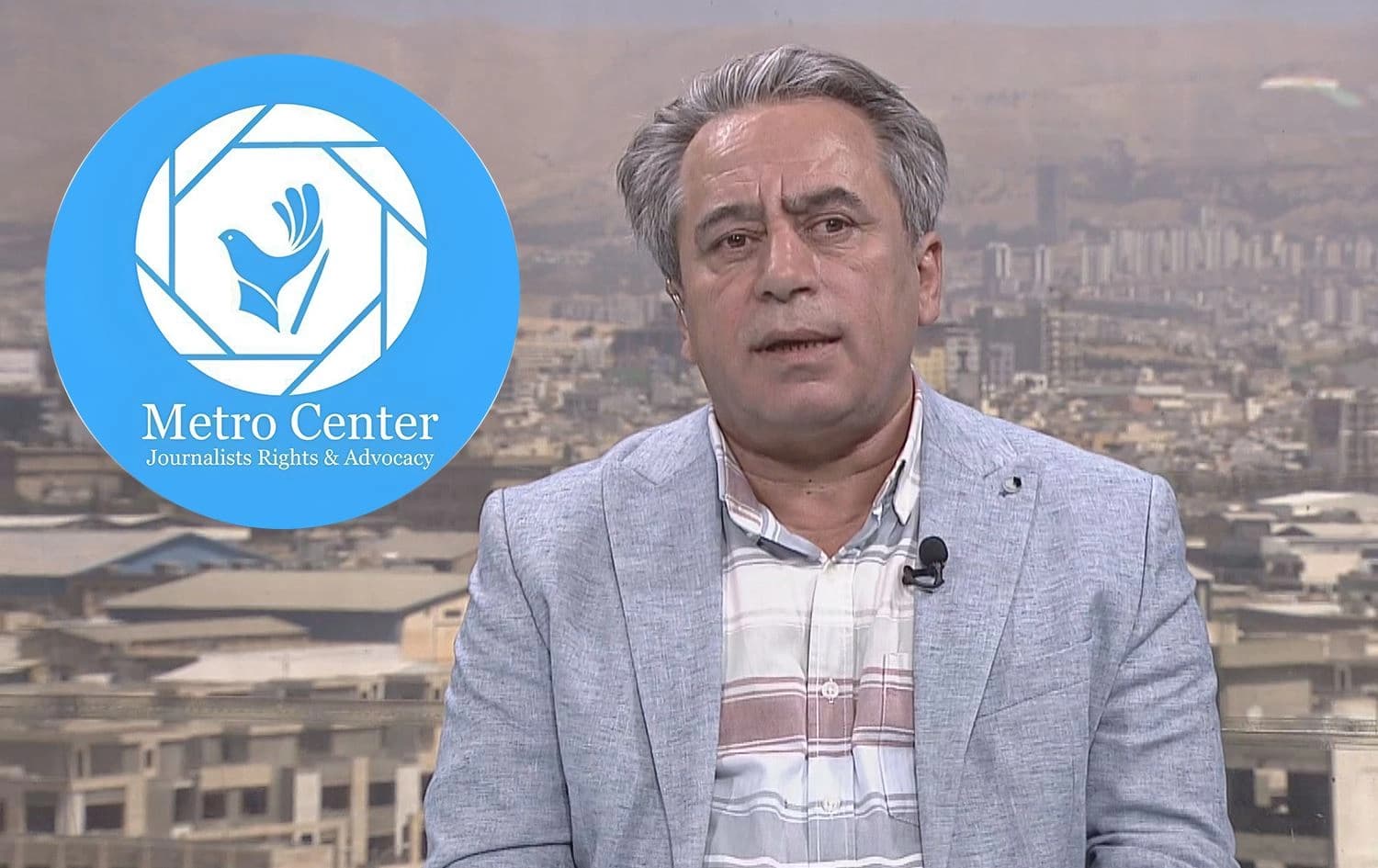 Metro logo and its director Rahman Gharib. Graphic: Rudaw