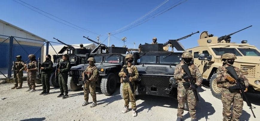 Kurdish-led security forces in northeast Syria (Rojava) during a security operation in al-Hol camp on September 5, 2025. Photo: ANHA