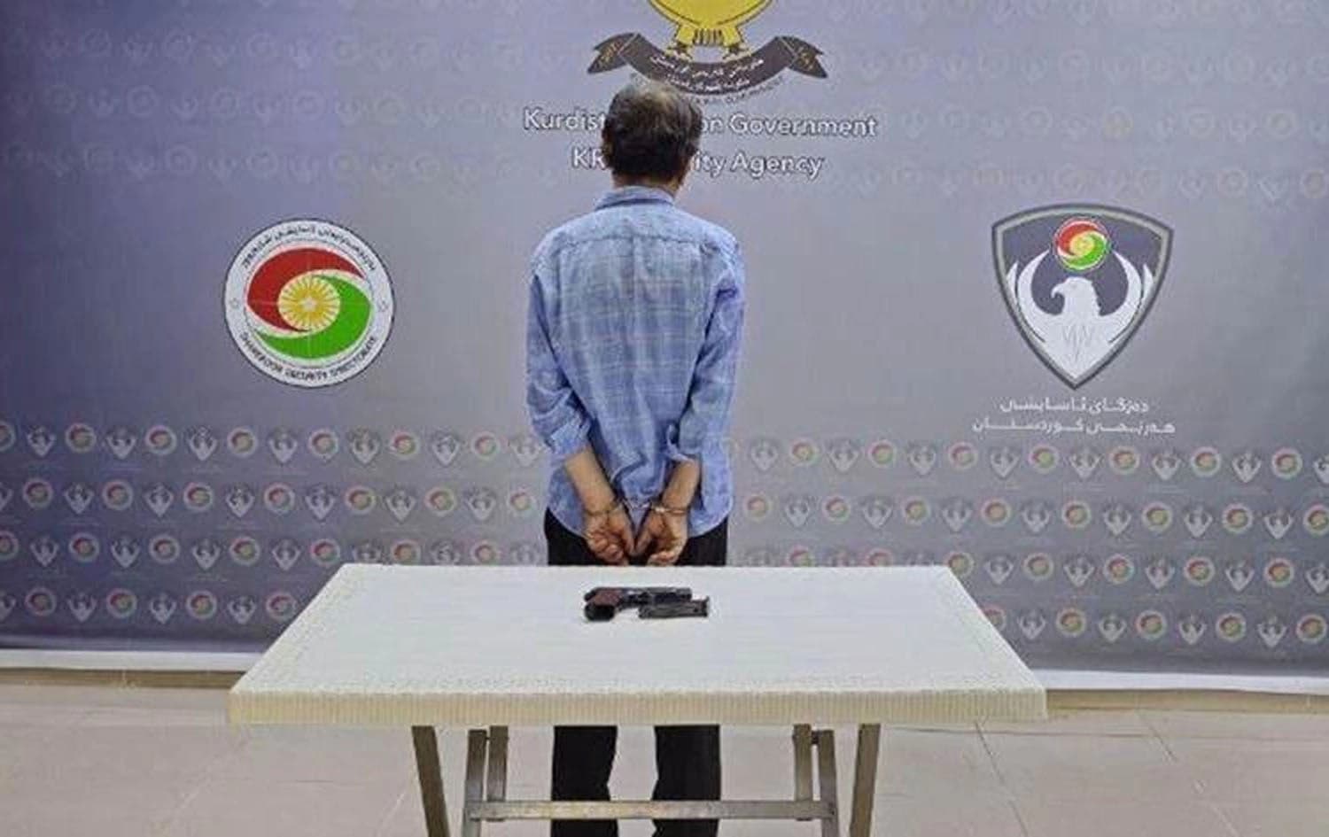 A suspect who allegedly killed his wife and daughter in the Kurdistan Region's Halabja province on September 6, 2025. Photo: Kurdistan Region Security Agency (Asayish)