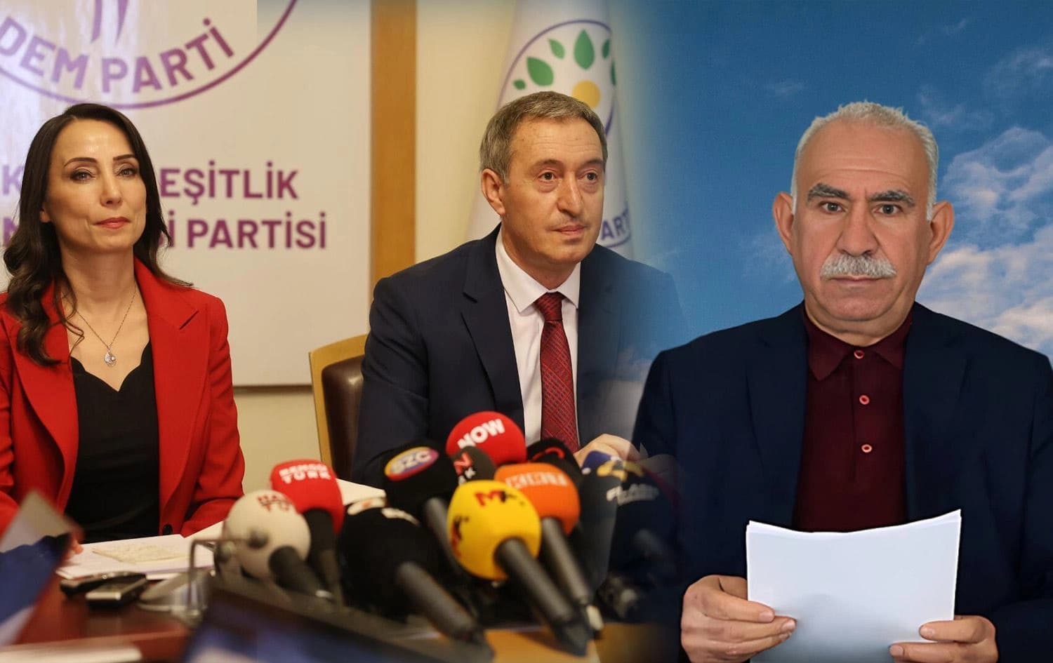 Hevserokên DEM Partiyê û Ocalan / Wêne: Rûdaw Grafîk