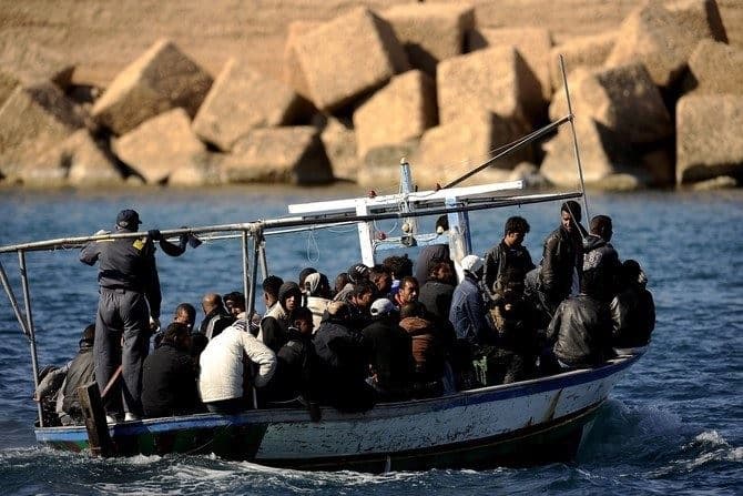 Migrants from Tunisia arriving on the Italian island of Lampedusa. AFP file photo