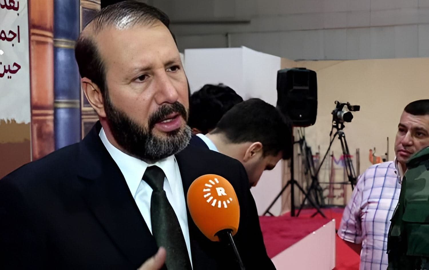 Head of the Iraqi Martyrs Foundation Abdul-Ilah al-Naeli speaking to Rudaw on September 19, 2025. Photo: Rudaw