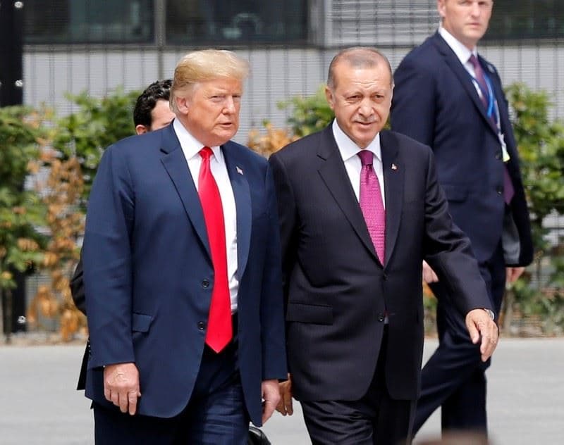 US President Donald Trump (left) and Turkish President Recep Tayyip Erdogan (right). Photo: File/AA