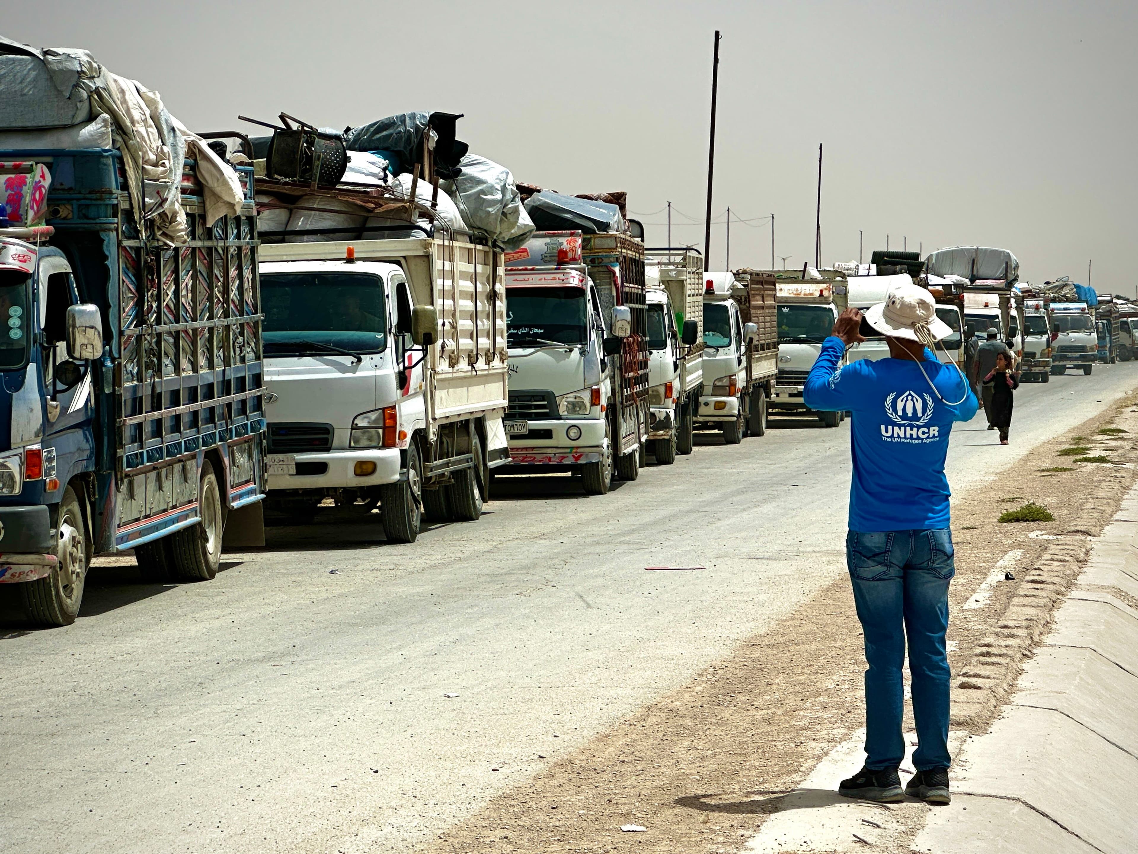 UNHCR helps 546 IDP families return home to Syria’s eastern Deir-ez-Zor province on August 24, 2025. Photo: UNHCRinSYRIA/X