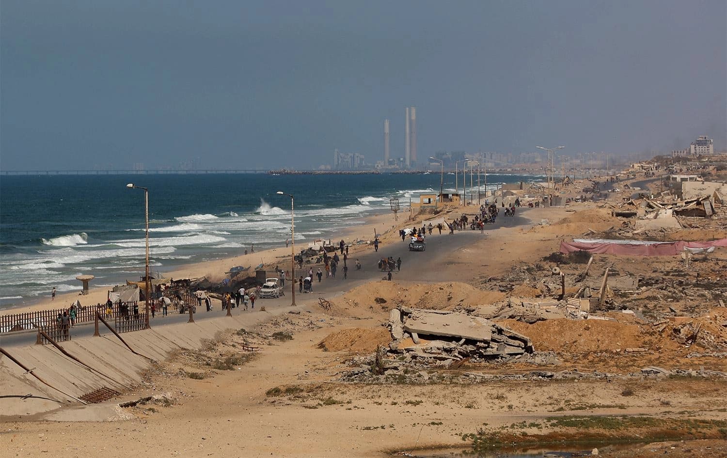 دیمەنێکی غەززە کە بەهۆی جەنگەوە وێران بووە. وێنە: AFP