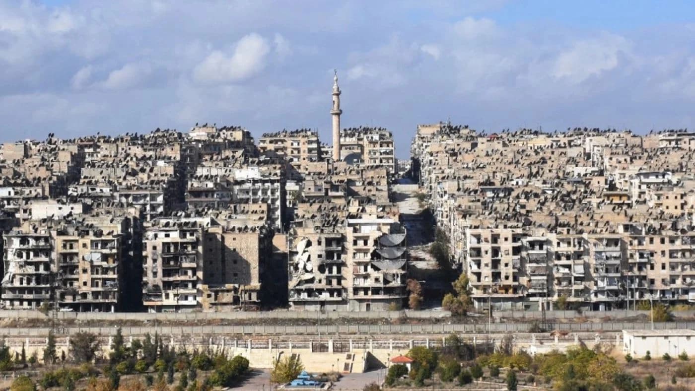 A general view of Aleppo's Sheikh Maqsood neighborhood on December 3, 2016. Photo: AFP