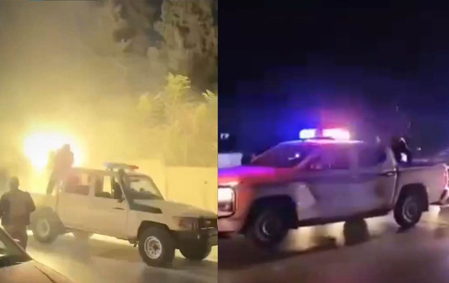 Screenshots from footage of clashes in Aleppo's Kurdish neighborhoods on October 6, 2025. Photos: Screengrab/Submitted