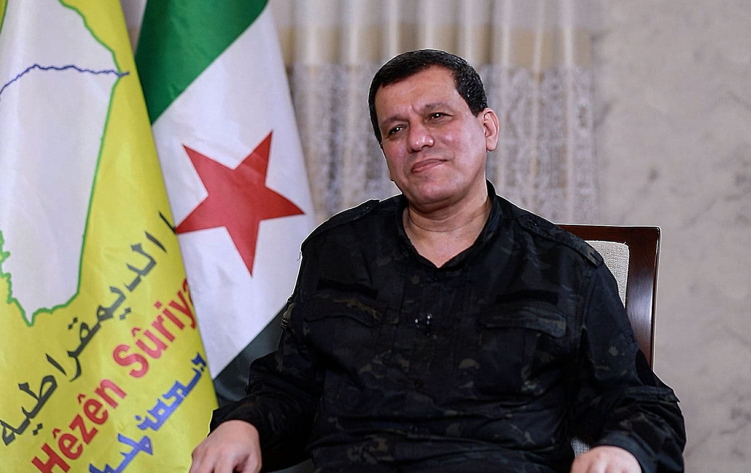 Syrian Democratic Forces (SDF) commander Mazloum Abdi, in an interview with Ronahi TV aired on October 11, 2025. Photo: screengrab / Ronahi TV