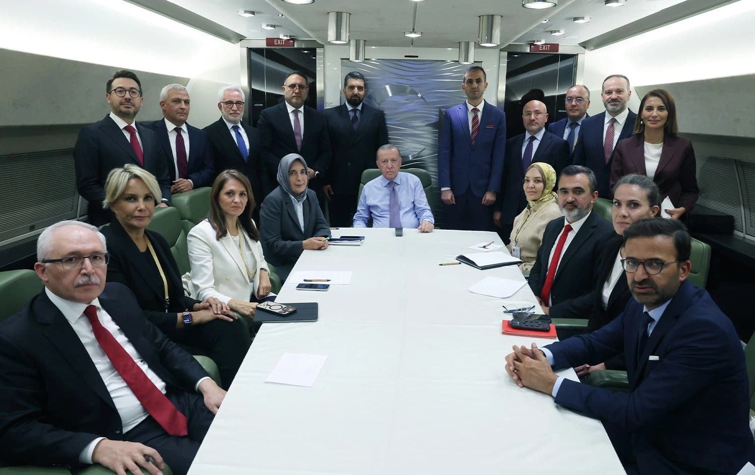 Civîna Erdogan û rojnamegeran\ Wêne: AA