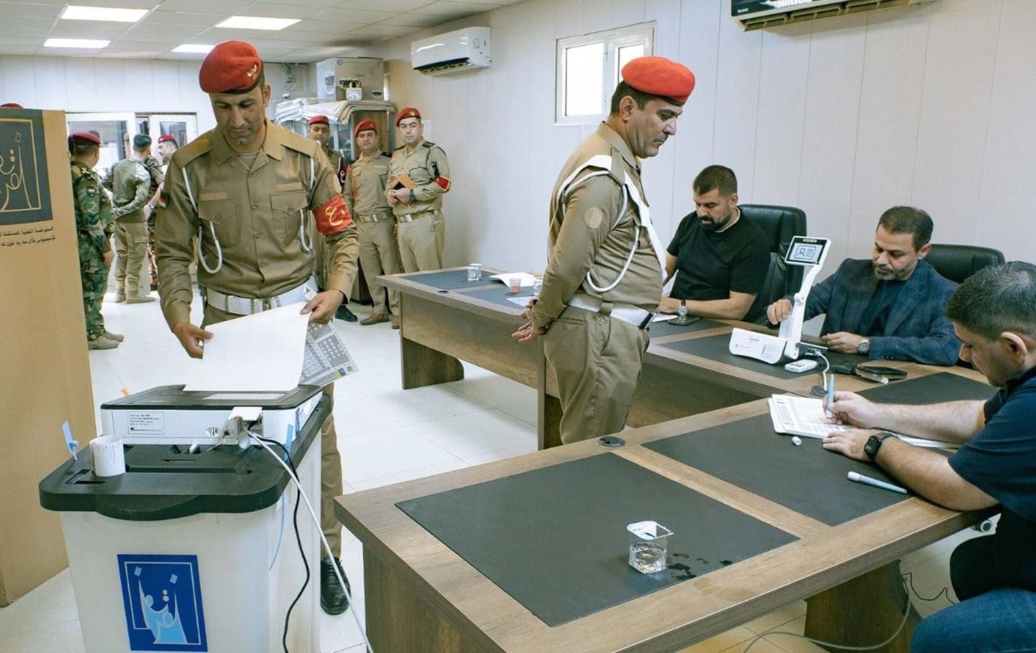 Iraq’s Independent High Electoral Commission (IHEC) tests voting machines in Erbil on August 21, 2025. Photo: Bilind T. Abdullah/Rudaw