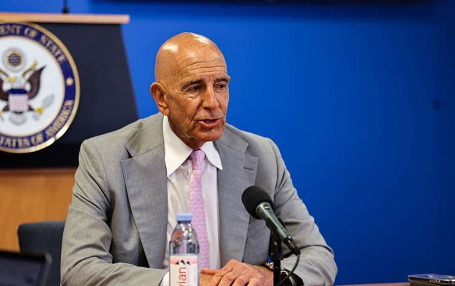 US Special Envoy for Syria Tom Barrack in a press briefing on July 11, 2025. Photo: US Department of State