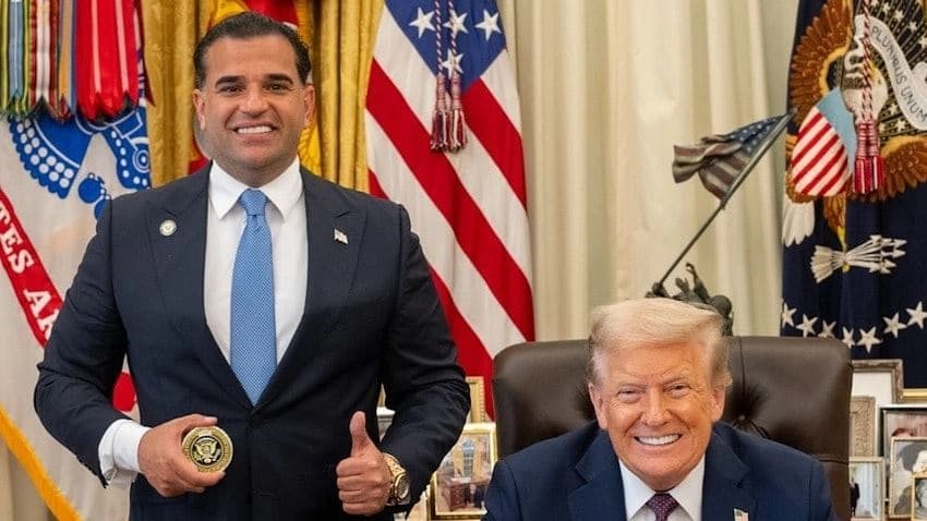 US Special Envoy to Iraq Mark Savaya pictured alongside US President Donald Trump in the Oval Office in Washington on August 27, 2025. Photo: Mark Savaya/Instagram