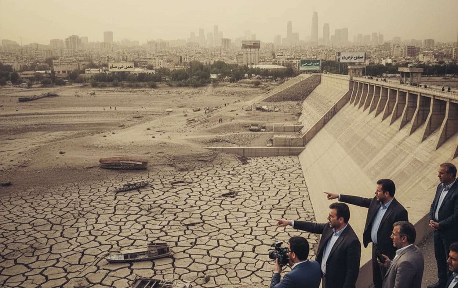 الجفاف في طهران - صورة مولدة بالذكاء الاصطناعي