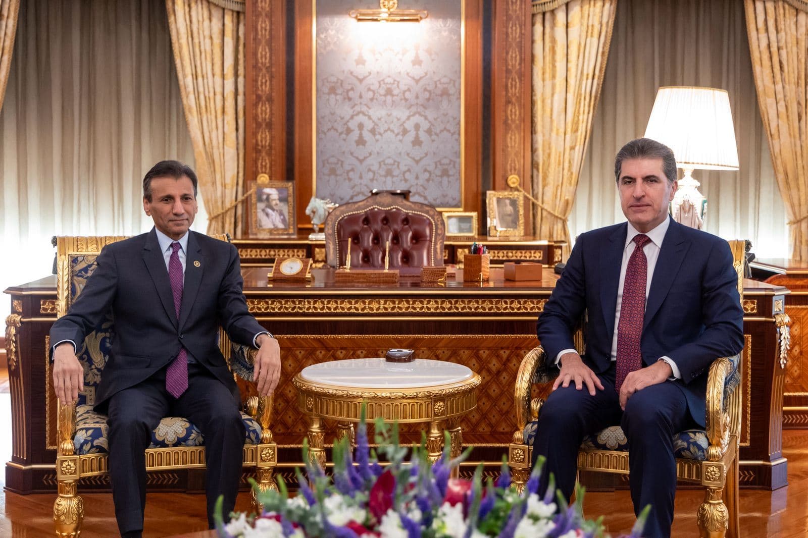 Kurdistan Region President Nechirvan Barzani (right) received UNAMI chief Mohamed al-Hassan in Erbil on November 10, 2025. Photo: Kurdistan Region Presidency.