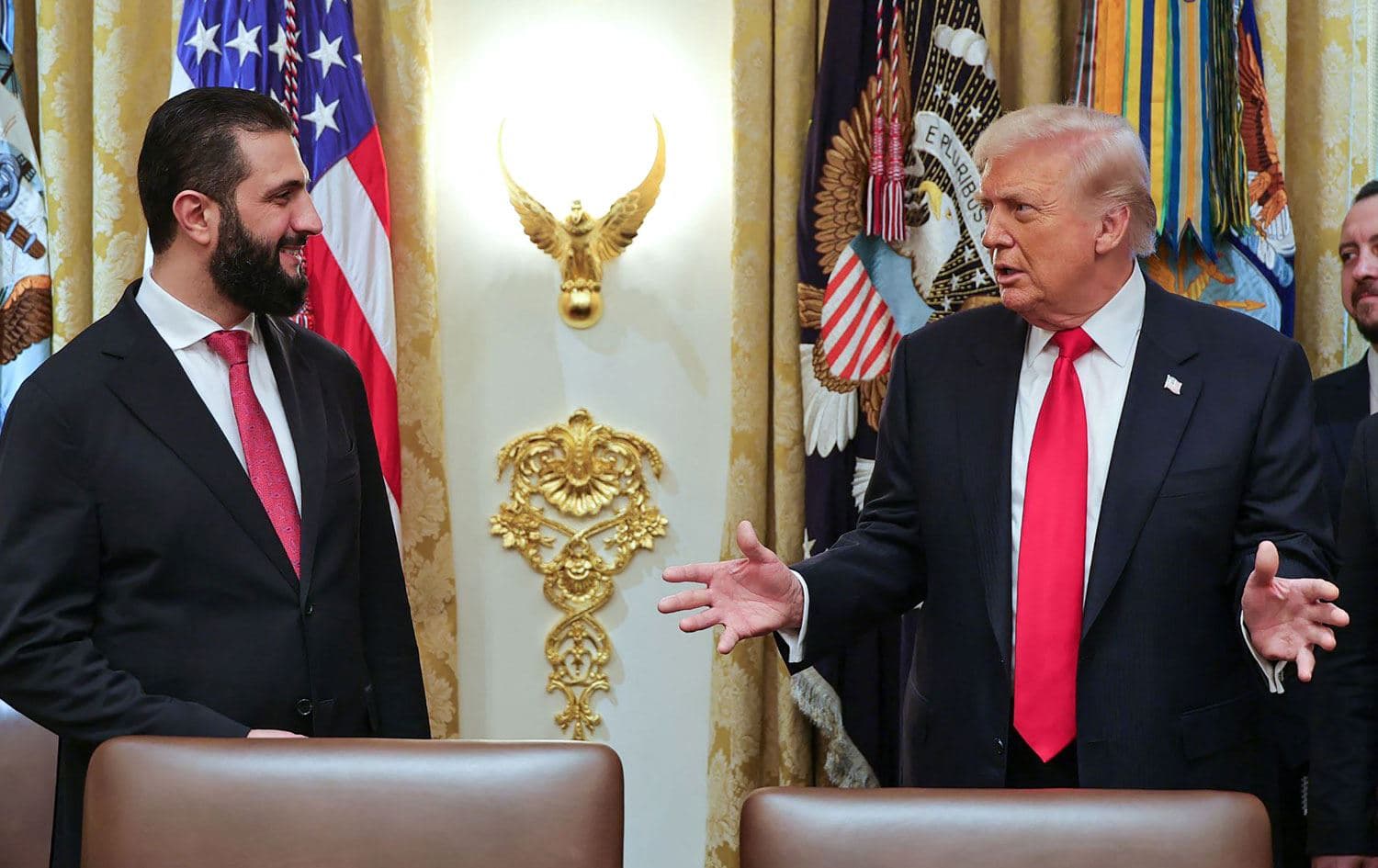 Donald Trump û Ehmed Şer / Wêne: AFP