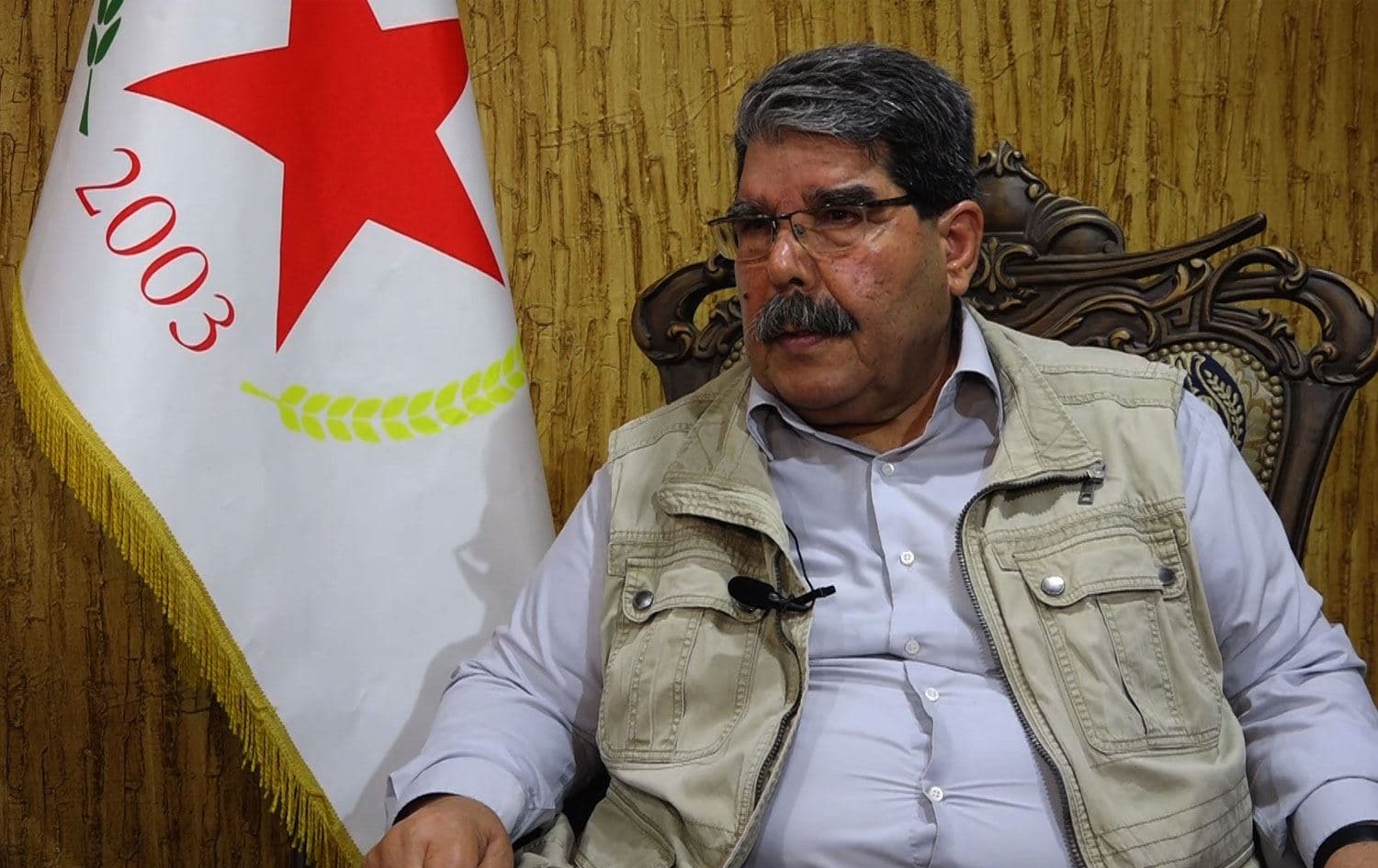 Salih Muslim, a senior member of Rojava’s Kurdish ruling Democratic Union Party (PYD). File photo: Rohani TV