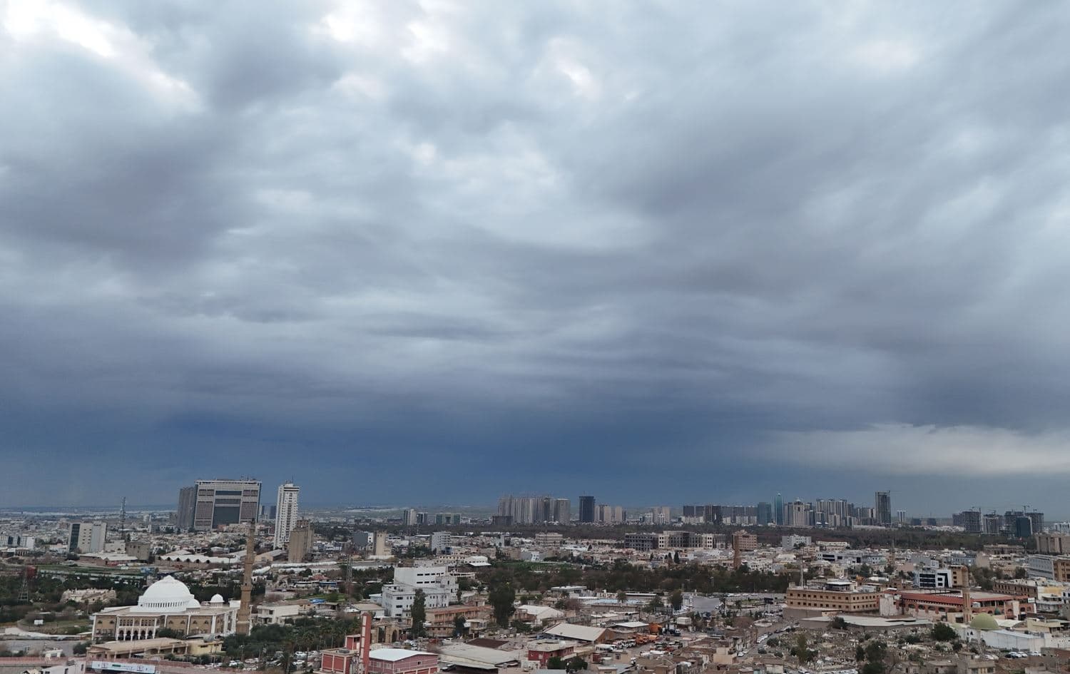غيوم تغطي سماء أربيل/ صورة أرشيفية/ بلند طاهر- رووداو