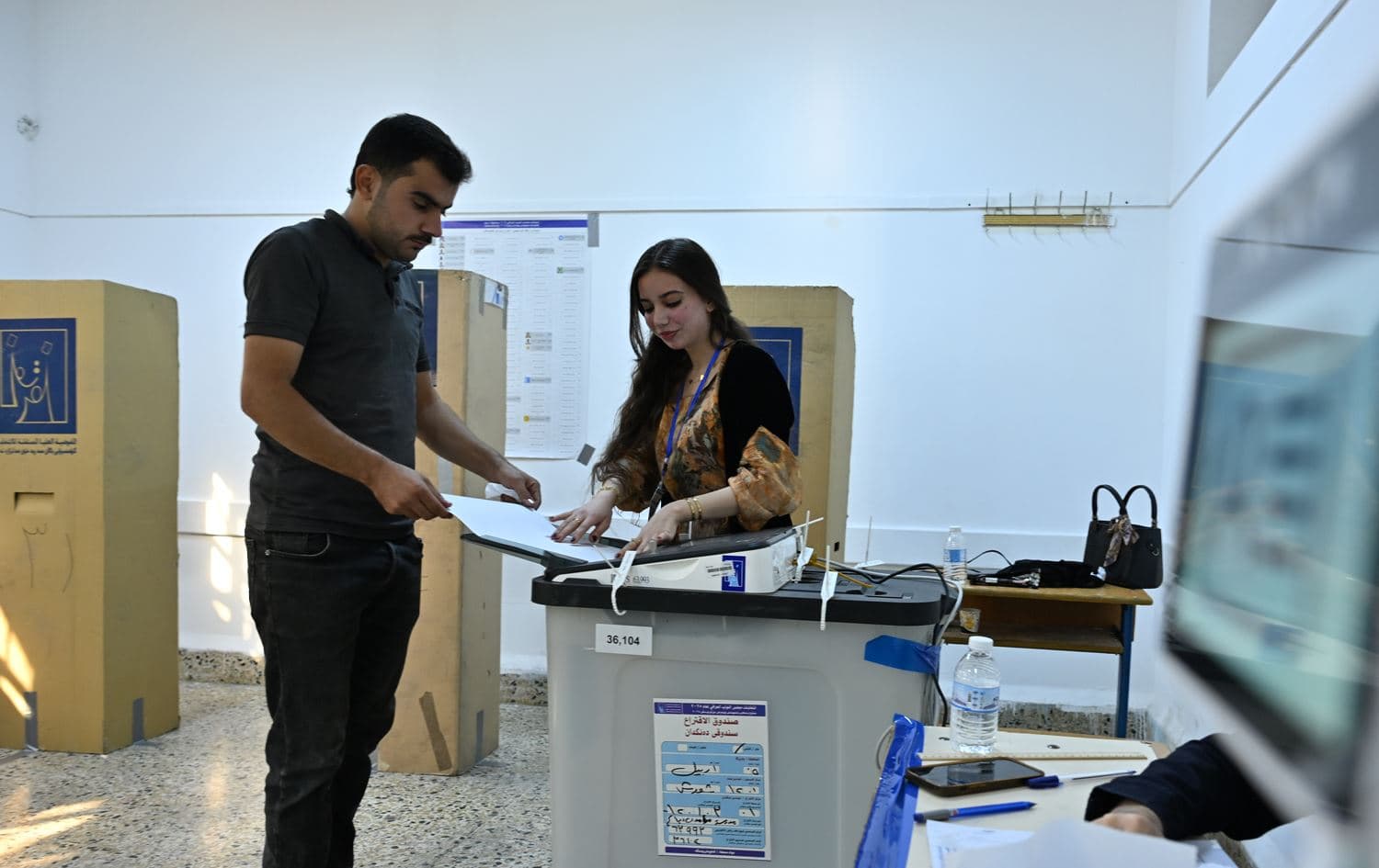 بنکەیەکی دەنگدان لە هەولێر. وێنە: بڵند تاهیر- رووداو