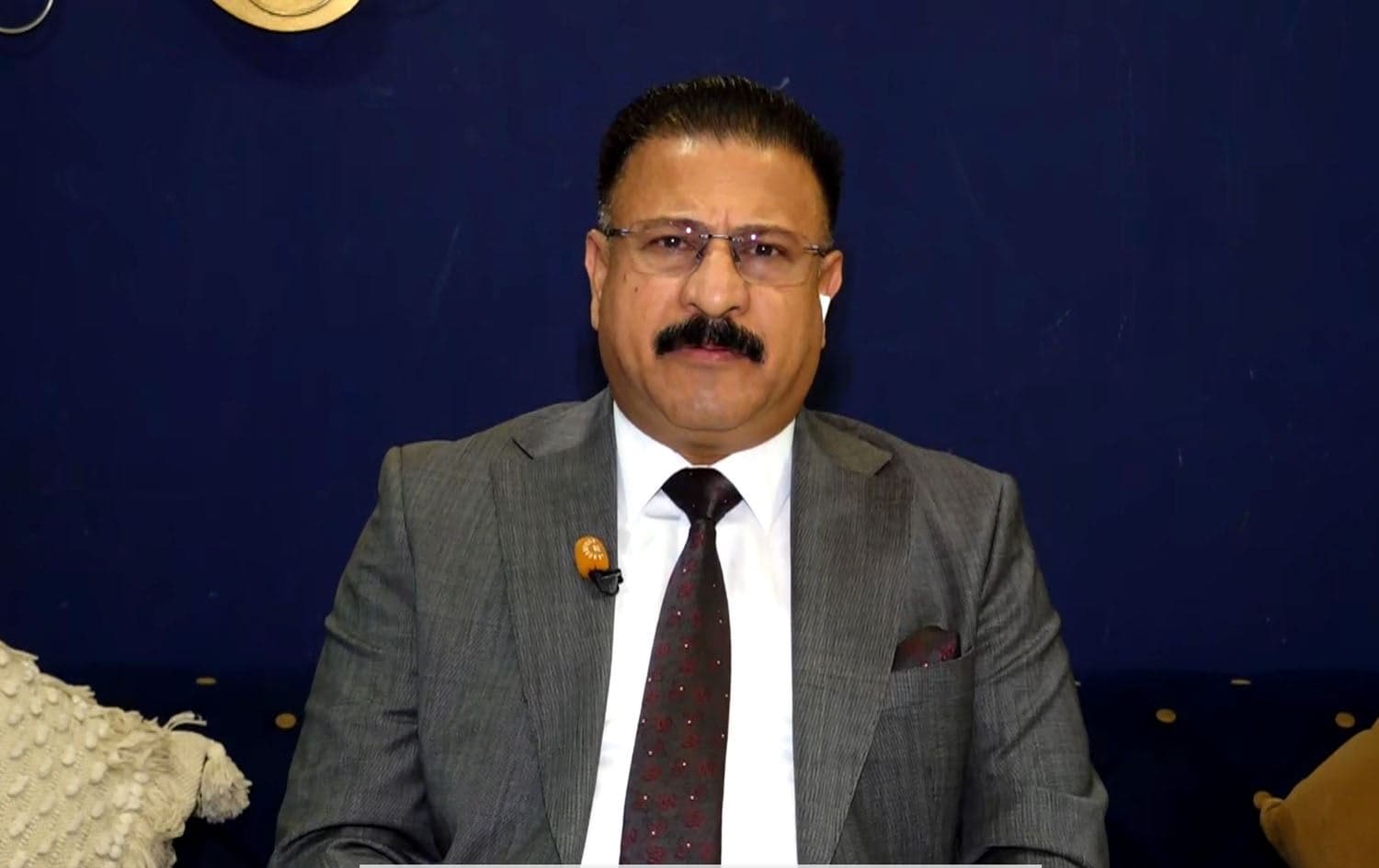 Razzaq al-Obaidi, senior Takaddum Front member, pictured during an interview with Rudaw on November 16, 2025. Photo: Screengrab/Rudaw