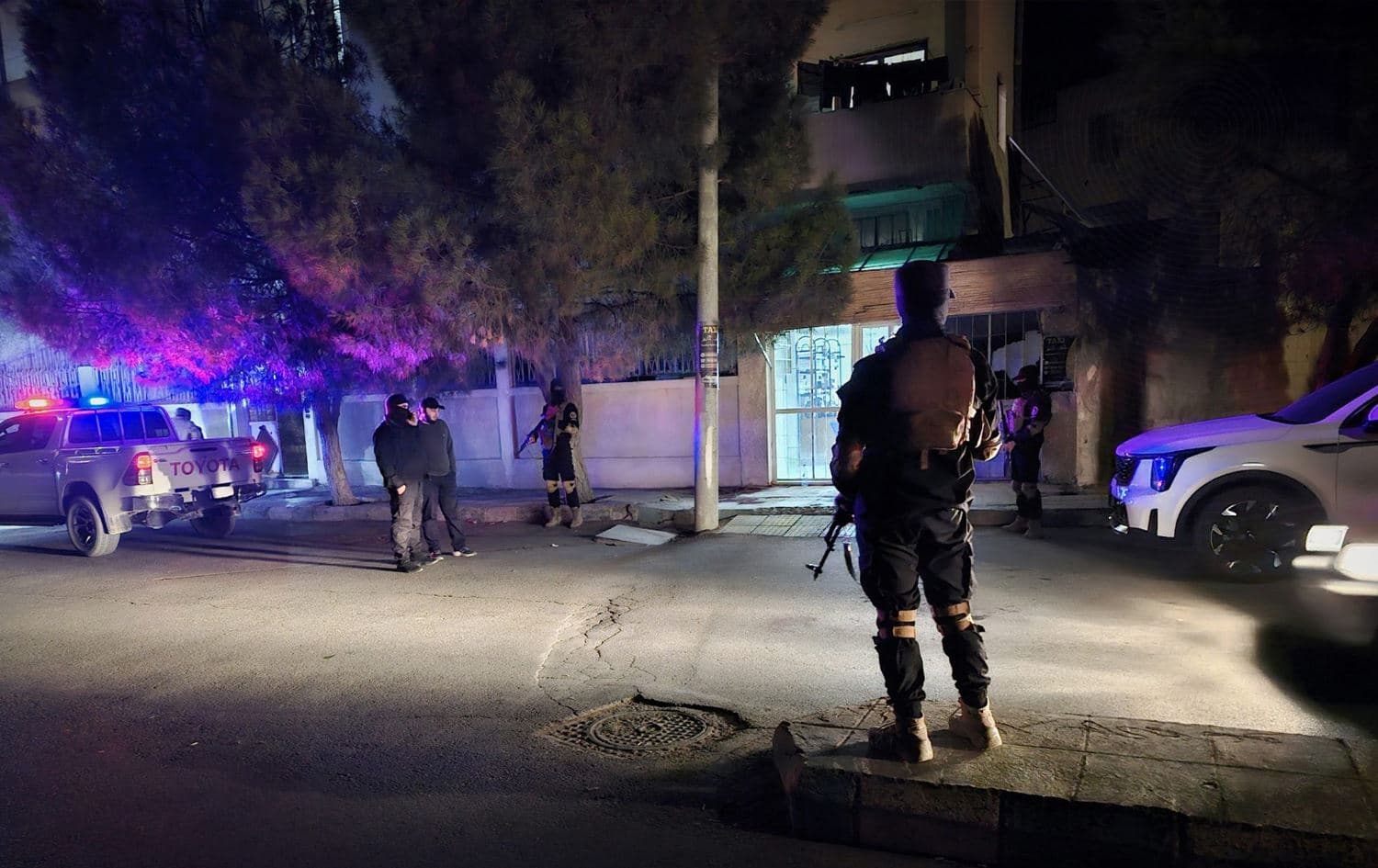 Security forces investigating deadly incident in Rif Dimashq on November 22, 2025. Photo: SANA