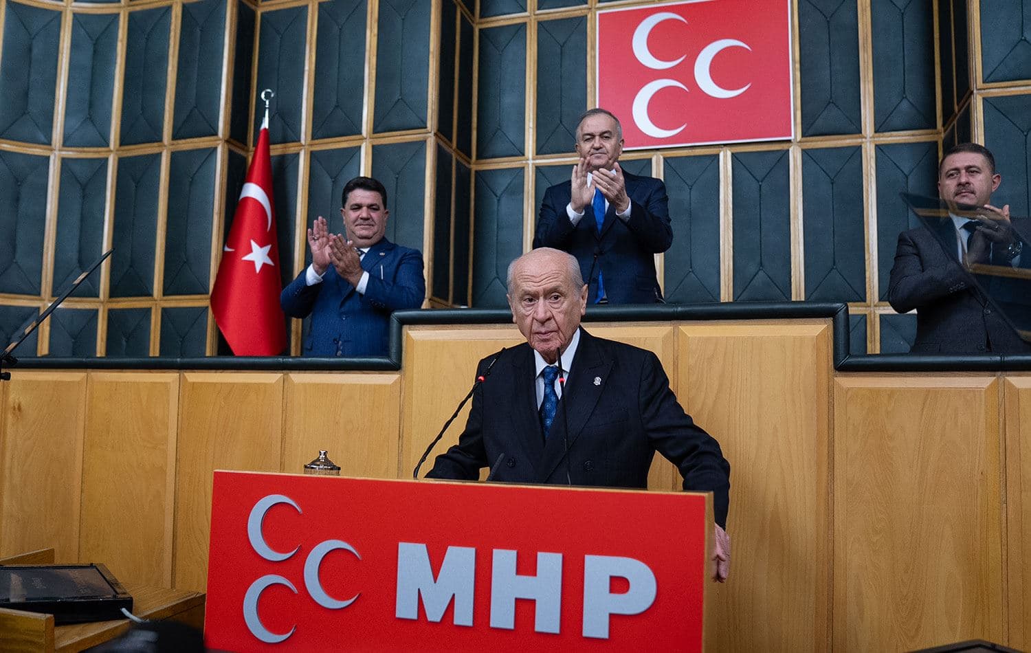 MHP Genel Başkanı Devlet Bahçeli, 25 Kasım 2025'te partisinin Meclis grup toplantısına katıldı. / AA