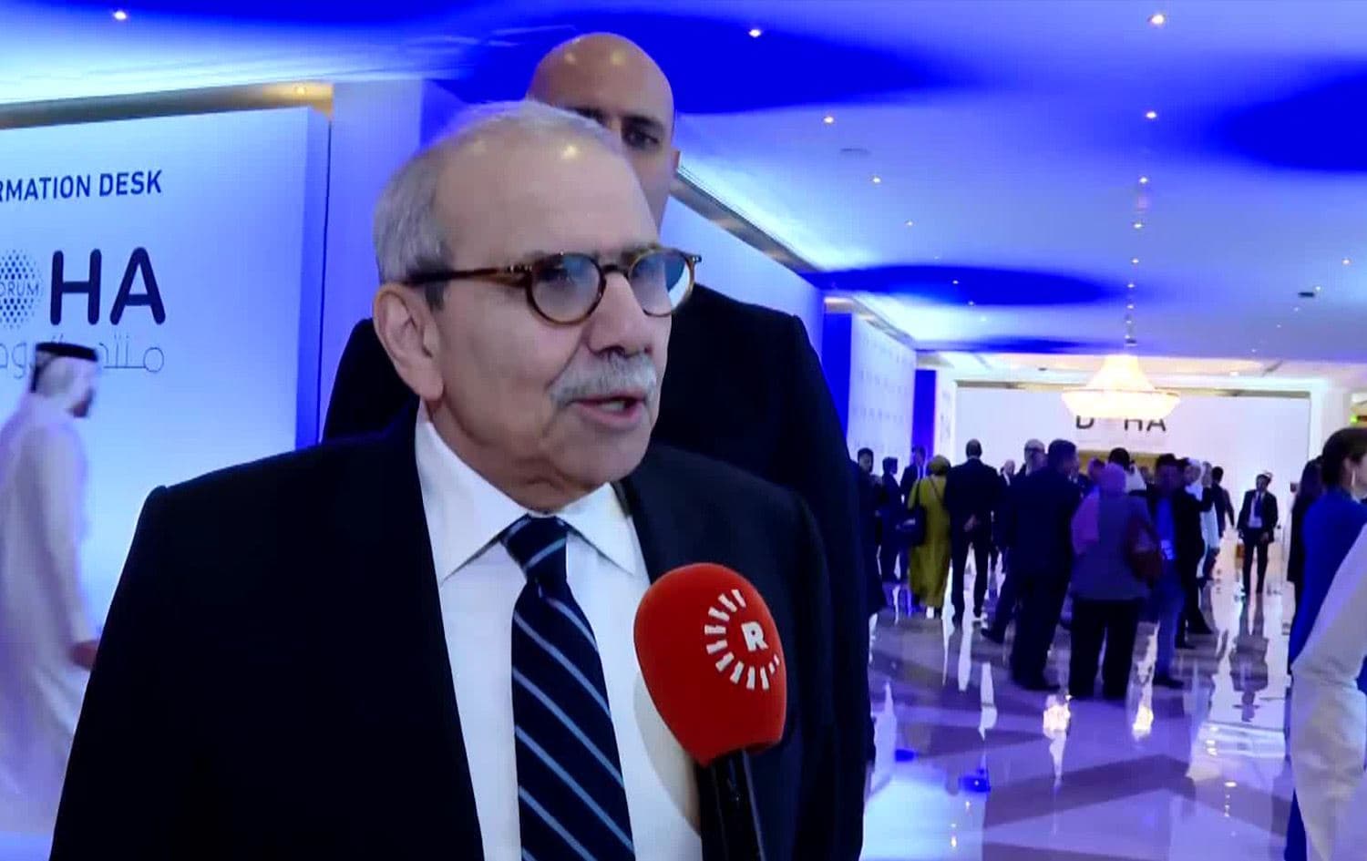 Lebanon's Prime Minister Nawaf Salam speaking to Rudaw on the sidelines of Doha Forum on December 6, 2025. 