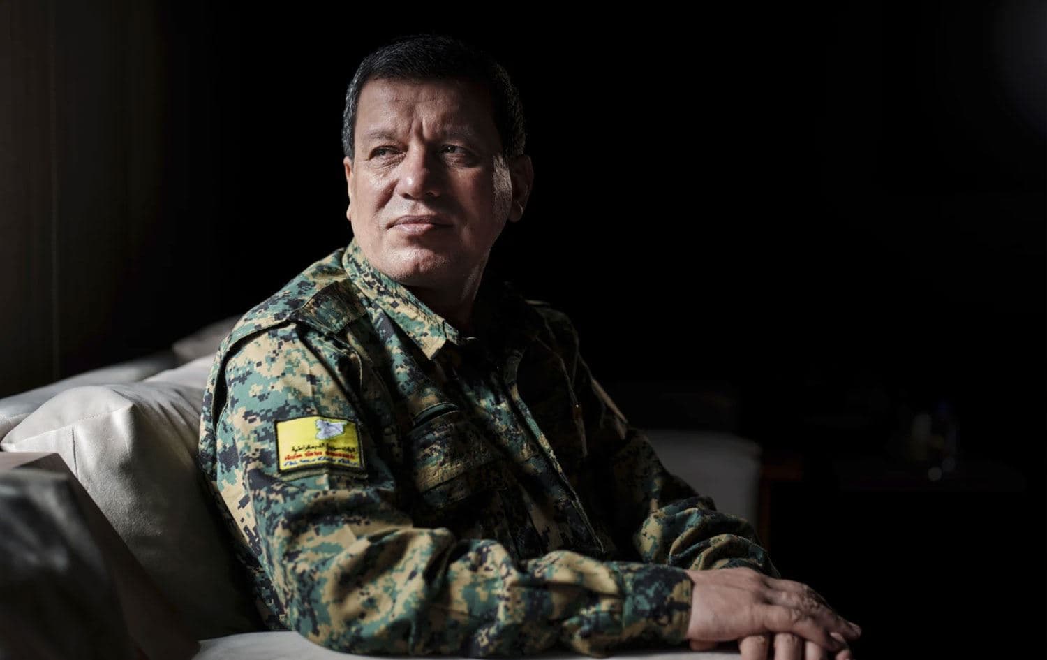 Mazloum Abdi, Commander of the Syrian Democratic Forces (SDF) in the northeastern city of Hasaka on February 2, 2025. Photo: Bernat Armangue/AP