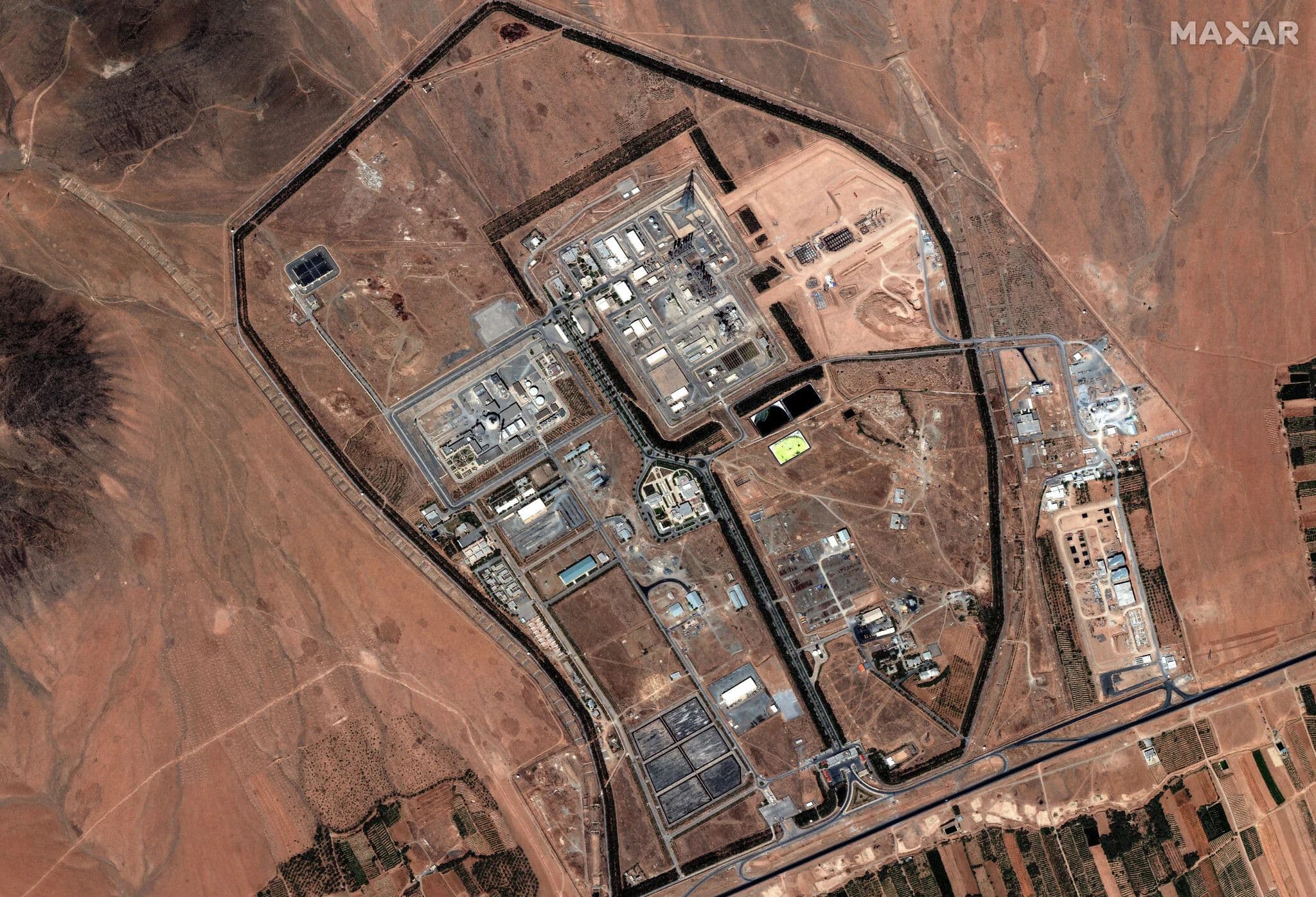 This handout satellite image released by Maxar Technologies on June 19, 2025 and taken on June 18, 2025, shows a view of the Iranian nuclear facility at Arak in central Iran. Photo: Maxar Technologies/AFP