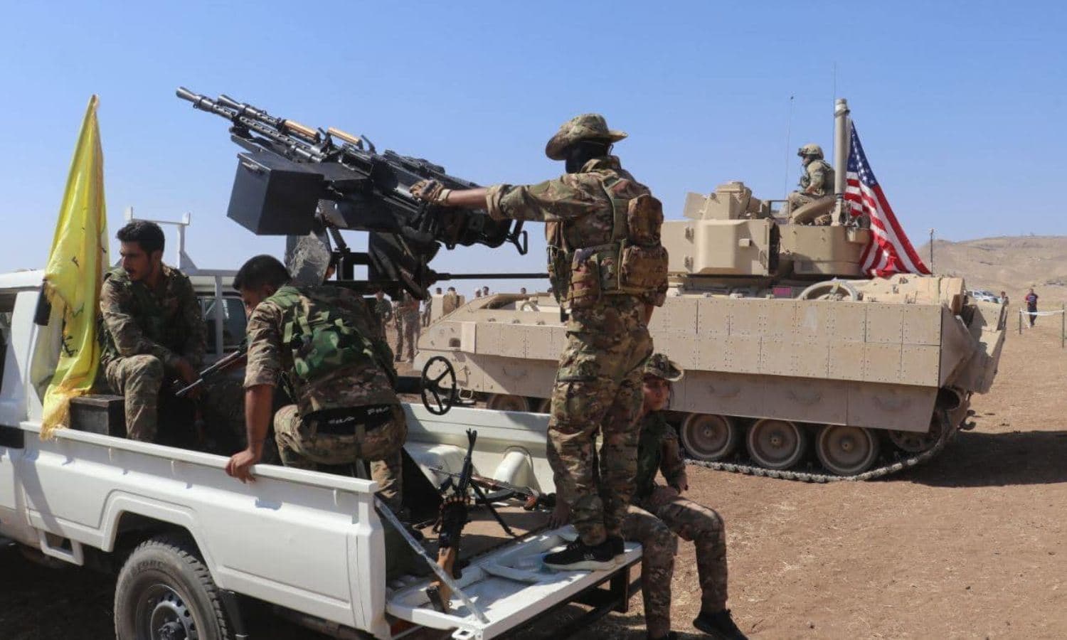 SDF fighters during a military training under the supervision of the US-led coalition against ISIS in September 2027. File photo: SDF media
